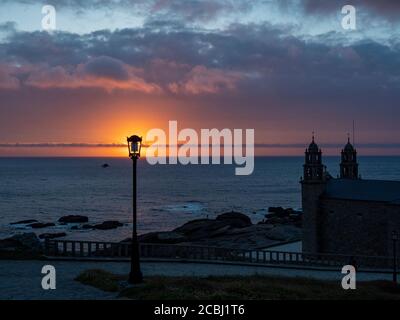 Coucher de soleil sur l'Océan Atlantique Banque D'Images