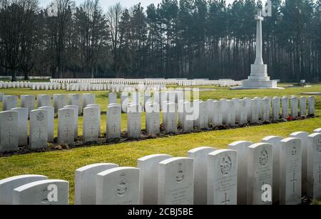 Berlin, Allemagne 1939 -1945 Cimetière de la Commission des sépultures de guerre du Commonwealth - soldats de la Royal Air Force Banque D'Images