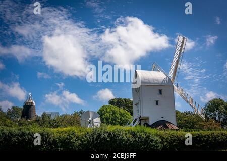 Les moulins à vent Jack & Jill de Clayton, West Sussex, Royaume-Uni Banque D'Images