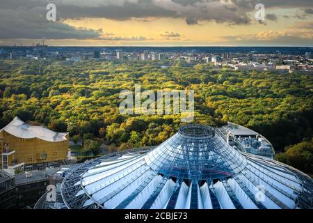 Allemagne Berlin - Tiergarten et la Potsdamer Platz areal Banque D'Images