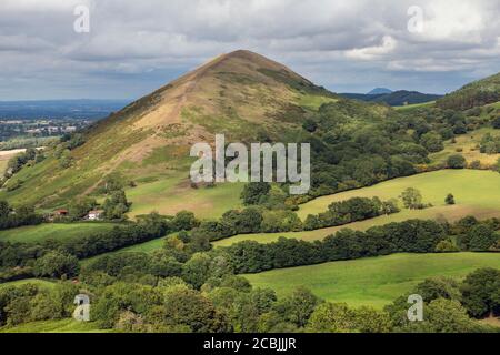 Le Lawley de Little Caradoc dans les collines de Shropshire près Église Stretton Banque D'Images