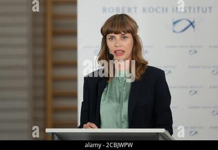 14 août 2020, Bade-Wurtemberg, Kupferzell: Claudia Santos-Hövener de l'Institut Robert Koch participe à une conférence de presse. Photo: Marijan Murat/dpa Banque D'Images