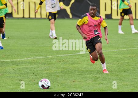 Bad Ragaz, Suisse. 14 août 2020. Youssoufa Moukoko beim formation der ersten Mannschaft von Borussia Dortmund à Bad Ragaz. Die Borussen verbringen Banque D'Images