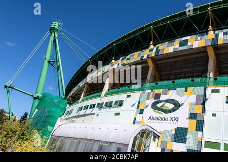 Lissabon, Portugal. 14 août 2020. Football: Ligue des Champions, finales 2020, stade 'Estadio Jose Alvalade XXI', stade du club de football Sporting Lisbonne. Le stade est l'un des deux sites pour les derniers matchs de la Ligue des Champions 2020. Credit: Matthias balk/dpa/Alay Live News Banque D'Images