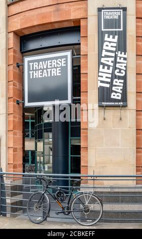 Entrée au traverse Theatre, Édimbourg, Écosse, Royaume-Uni. Banque D'Images