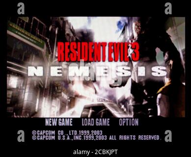 Resident Evil 3 Nemesis - Nintendo Gamecube Videogame - Editorial à utiliser uniquement Banque D'Images