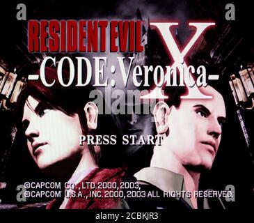 Resident Evil Code Veronica X - Nintendo Gamecube Videogame - Usage éditorial uniquement Banque D'Images