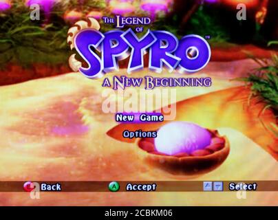 La légende de Spyro UN nouveau commencement - Nintendo Gamecube Jeu vidéo - usage éditorial uniquement Banque D'Images