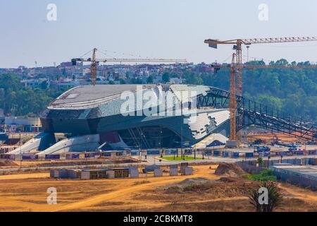 Stade dans le chantier de construction, Rabat, Maroc Banque D'Images