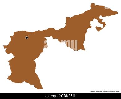 Forme d'Appenzell Ausserrhoden, canton de Suisse, avec sa capitale isolée sur fond blanc. Composition des textures répétées. Rendu 3D Banque D'Images