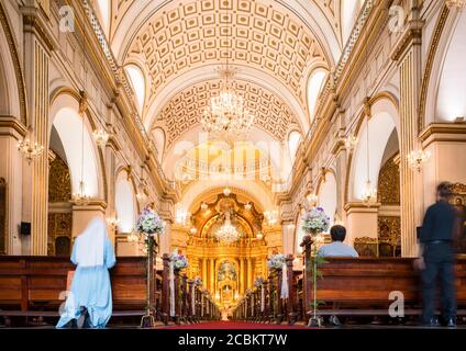 Intérieur de la cathédrale, Lima, Pérou, Amérique du Sud Banque D'Images