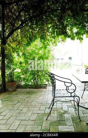 Appartement de vacances patio, Lac Balaton, Budapest, Hongrie Banque D'Images