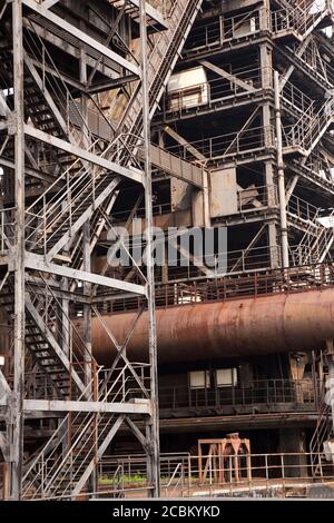 Usine de charbon et d'acier, parc North-Duisburg, région de Ruhr, Allemagne Banque D'Images