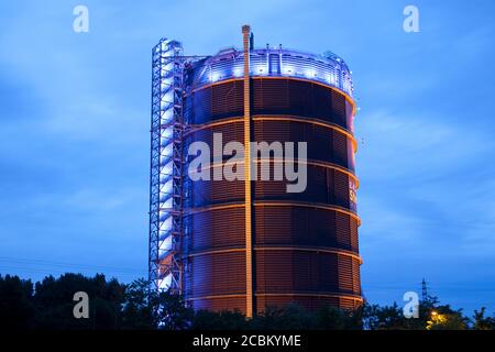 Gasometer, Oberhausen, région de Ruhr, Allemagne Banque D'Images