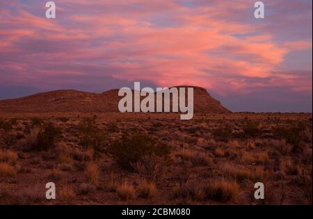 Coucher de soleil dans la zone naturelle nationale de Red Rock Canyon, Nevada, États-Unis Banque D'Images