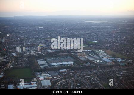 Vue aérienne du stade de Twickenham, Londres, Royaume-Uni Banque D'Images