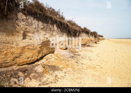 La plage de Covehithe dans le Suffolk où se trouve la falaise érosion Banque D'Images