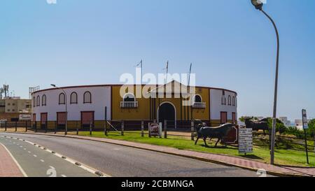 Détail de l'arène Matalascanas en Andalousie, Espagne. Banque D'Images