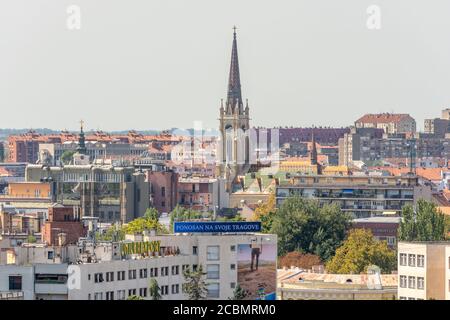 Novi Sad / Serbie - 16 août 2017 : paysage urbain de Novi Sad, deuxième plus grande ville de Serbie et capitale de la province autonome de Voïvodine Banque D'Images
