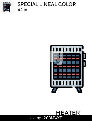 Icône de vecteur de couleur spécial de l'élément chauffant. Icônes de chauffage pour votre projet d'entreprise Illustration de Vecteur