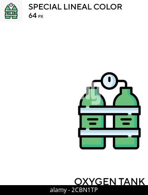Réservoir d'oxygène icône spéciale de vecteur de couleur de l'étanchéité. Icônes de réservoir d'oxygène pour votre projet d'entreprise Illustration de Vecteur