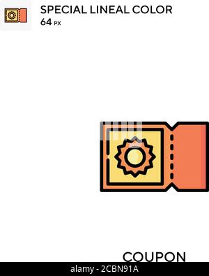 Coupon icône de vecteur de couleur spécial. Icônes de coupons pour votre projet d'entreprise Illustration de Vecteur