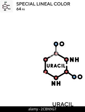 Icône de vecteur de couleur spécial uracile. Icônes uracile pour votre projet d'entreprise Illustration de Vecteur