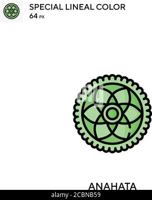 Icône de vecteur de couleur spécial anahata. Icônes anahata pour votre projet d'affaires Illustration de Vecteur