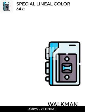 WALKMAN ® icône spéciale à vecteur couleur. Icônes WALKMAN ® pour votre projet professionnel Illustration de Vecteur