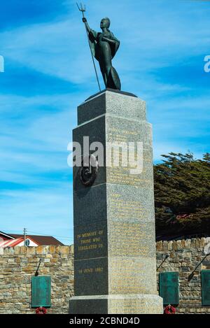 Le mémorial de libération de 1982 est un monument commémoratif de guerre à Stanley, dans les îles Falkland (Islas Malvinas), au Royaume-Uni Banque D'Images