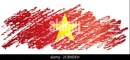 Drapeau du Vietnam, République socialiste du Vietnam, modèle de conception de prix, document officiel avec le drapeau de la République socialiste du Vietnam. Illustration de Vecteur
