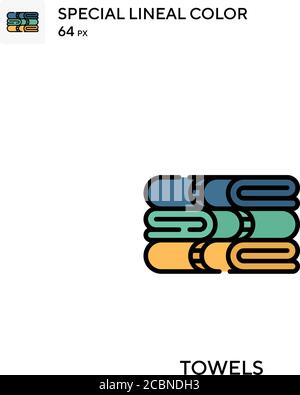 Serviettes icône spéciale de vecteur de couleur de lineal. Icônes de serviettes pour votre projet d'entreprise Illustration de Vecteur