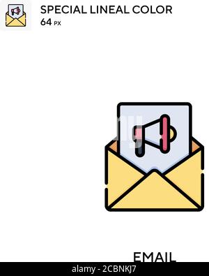 Envoyer par e-mail une icône de vecteur de couleur de ligne spéciale. Icônes d'e-mail pour votre projet d'entreprise Illustration de Vecteur