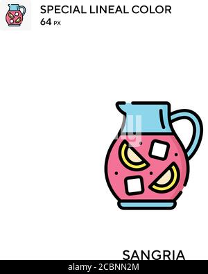 Sangria icône spéciale de vecteur de couleur de ligne. Sangria icônes pour votre projet d'affaires Illustration de Vecteur