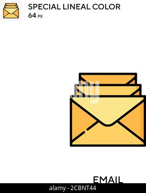 Envoyer par e-mail une icône de vecteur de couleur de ligne spéciale. Icônes d'e-mail pour votre projet d'entreprise Illustration de Vecteur