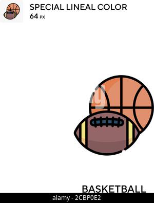 Icône de vecteur de couleur spécial basket-ball. Icônes de basket-ball pour votre projet d'entreprise Illustration de Vecteur