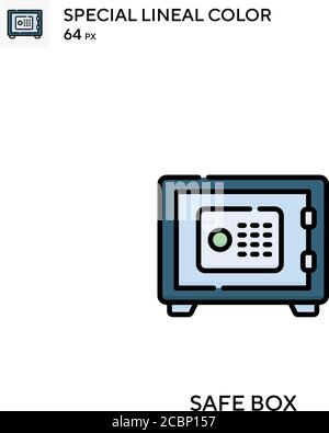 Case à cocher icône spéciale de vecteur de couleur de ligne. Icônes de coffre-fort pour votre projet d'entreprise Illustration de Vecteur