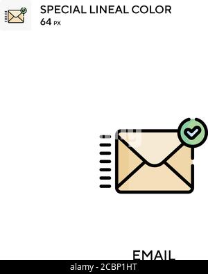Envoyer par e-mail une icône de vecteur de couleur de ligne spéciale. Icônes d'e-mail pour votre projet d'entreprise Illustration de Vecteur