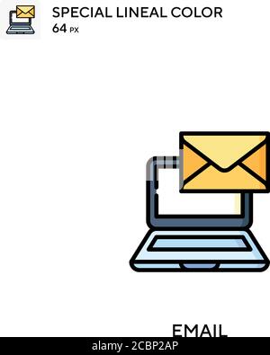 Envoyer par e-mail une icône de vecteur de couleur de ligne spéciale. Icônes d'e-mail pour votre projet d'entreprise Illustration de Vecteur