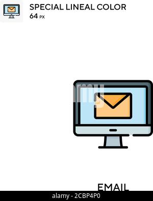 Envoyer par e-mail une icône de vecteur de couleur de ligne spéciale. Icônes d'e-mail pour votre projet d'entreprise Illustration de Vecteur