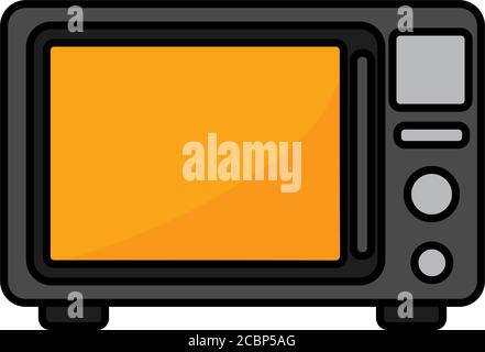 Icône de four à micro-ondes isolé Illustration de Vecteur