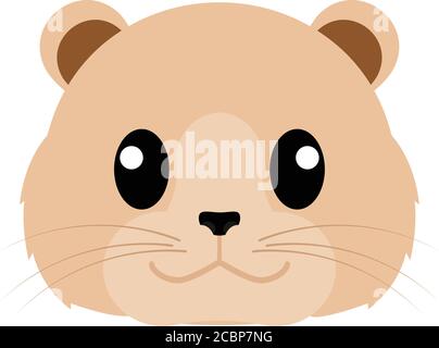 Dessin animé de la tête de lionne Illustration de Vecteur