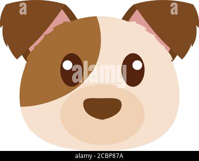 Tête de chien cartoon Illustration de Vecteur