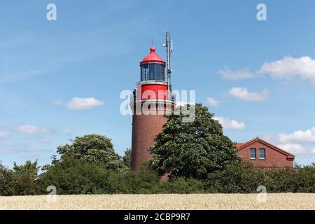 Phare Bastorf, phare Buk, Bastorf près de Kuehlungsborn, Mer Baltique, Mecklembourg-Poméranie occidentale, Deutschlabnd Banque D'Images