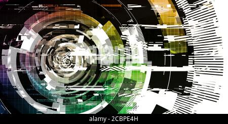 Image d'arrière-plan de l'écran Data Computer Technology corrompue Banque D'Images