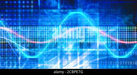 Blockchain ou bloquer la technologie Technologies Chaîne Concept Banque D'Images