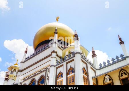 La mosquée Masjid Sultan de Kampong Glam est un monument national de Singapour avec une longue histoire datant de 1824. Banque D'Images