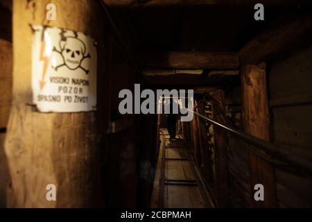 Le tunnel de Sarajevo était un tunnel construit entre mars et Juin 1993 pendant le siège de Sarajevo au milieu De la guerre de Bosnie Banque D'Images