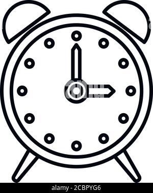 Icône de réparation du réveil. Icône vectorielle de réparation de réveil de contour pour la conception Web isolée sur fond blanc Illustration de Vecteur