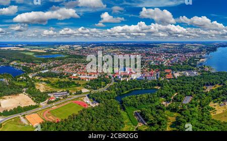 Giżycko en Masurie dans le nord-est de la Pologne Banque D'Images